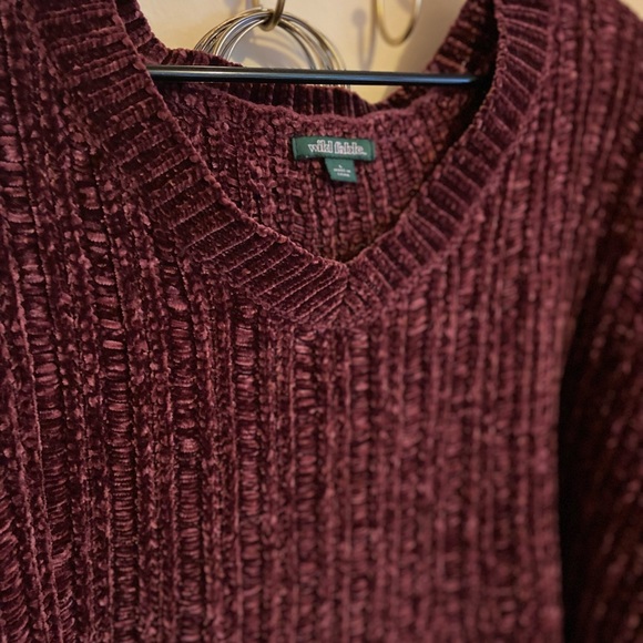 Red/Purple Oversized Crop Sweater - Picture 7 of 8